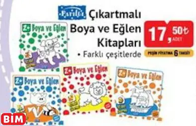PIRILTI ÇIKARTMALI  BOYA VE EĞLEN KİTAPLARI